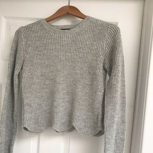 Dynamite  ribbed light grey sweater